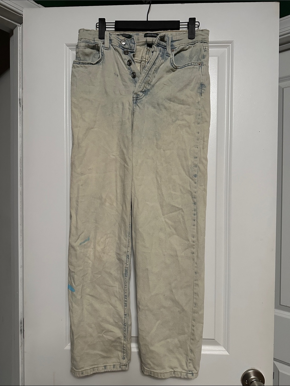 wild fable Men's Light Cream Straight Jeans